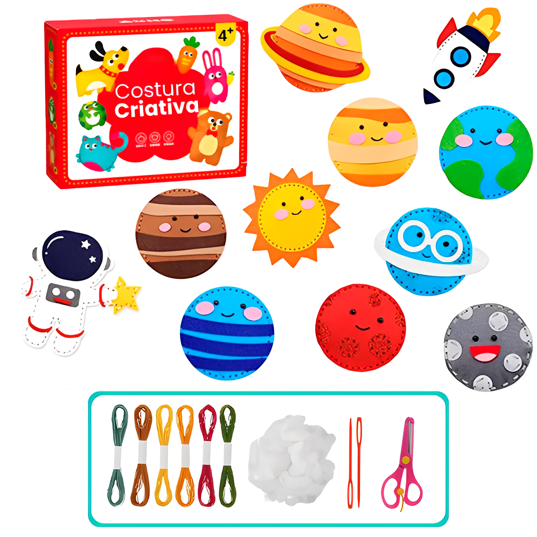 Kit Costura Criativa Montessori – Coordenação e Criatividade!