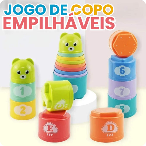 Jogo de Copos Empilháveis – Agilidade e Raciocínio Rápido!