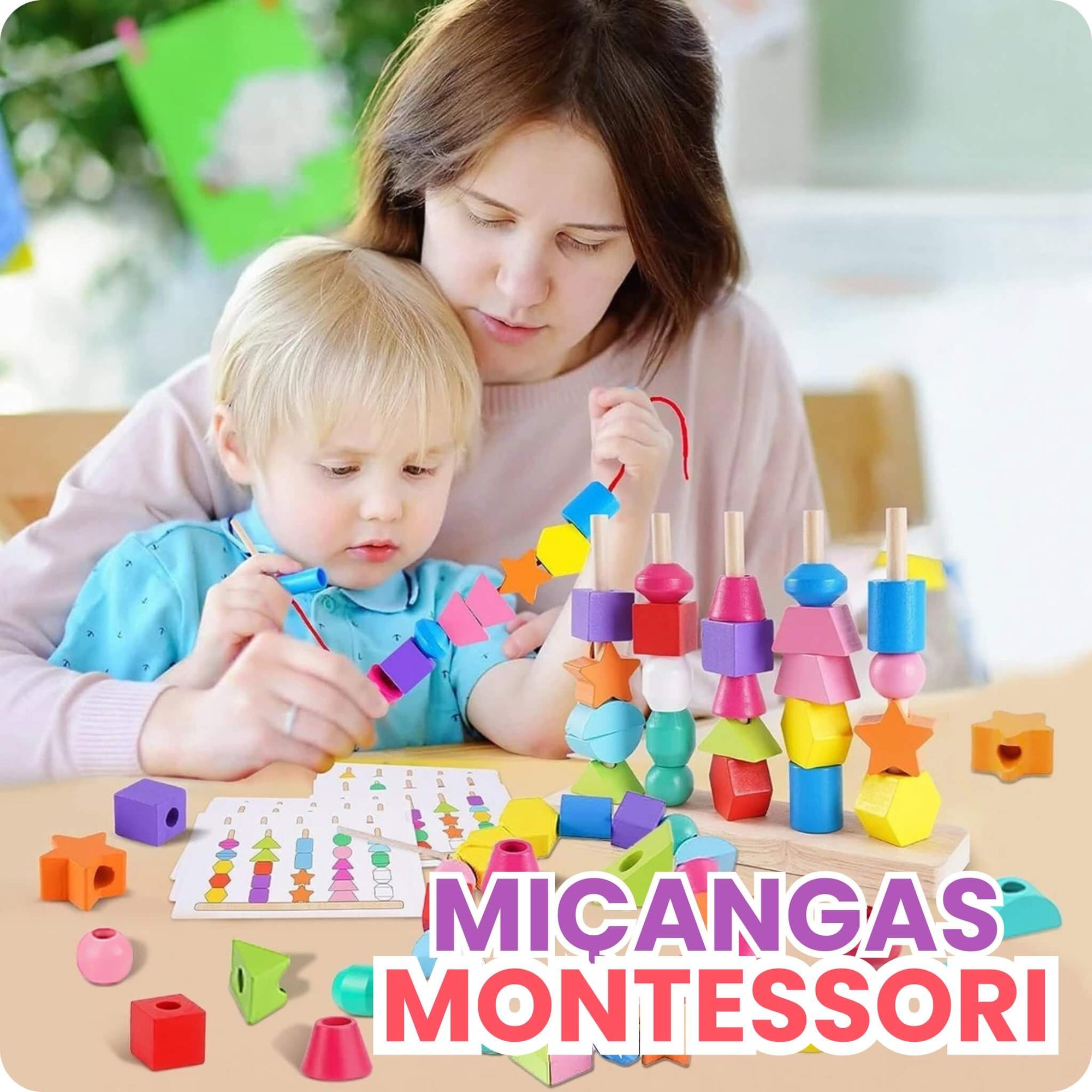 Miçangas Montessori – Encaixe e Foco!